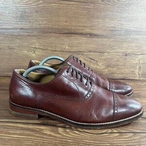 Cole Haan Cambridge Brown Leather Cap Toe Dress Shoes Men’s Size 10